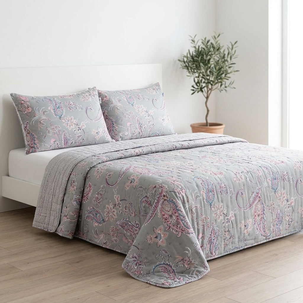 Colcha Don Algodon Reversible Valerie