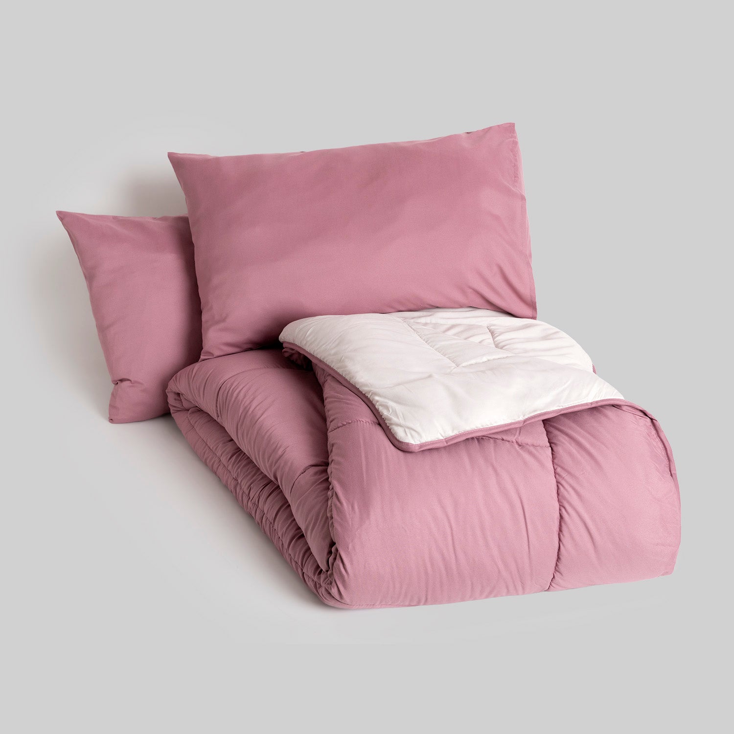 Edredón Eden Samanta Bicolor Maquillaje/Beige - Set Edredón + Funda de Almohada