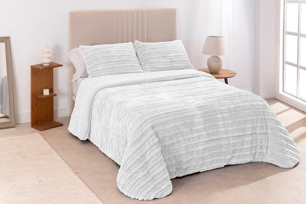Edredón Karamelo Jacquard Kieva - Set Edredón + Fundas de Almohada