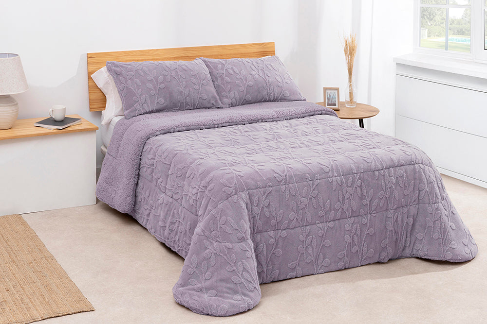 Edredón Karamelo Jacquard Lirien Maquillaje - Set Edredón + Fundas de Almohada
