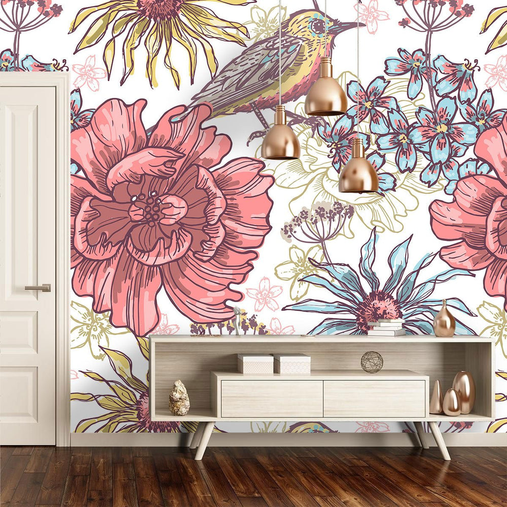 Papier peint panoramique jardin d'été - Kam & Leon